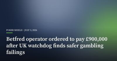 Betfred Operator Ordered to Pay £900,000 After UK Watchdog Finds Safer Gambling Failings