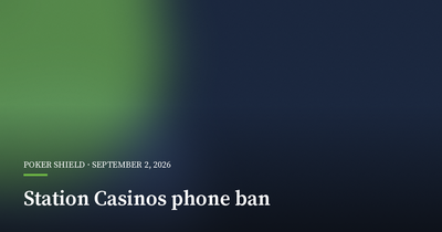 Station Casinos Bars Phones and Card Protectors From Poker Tables