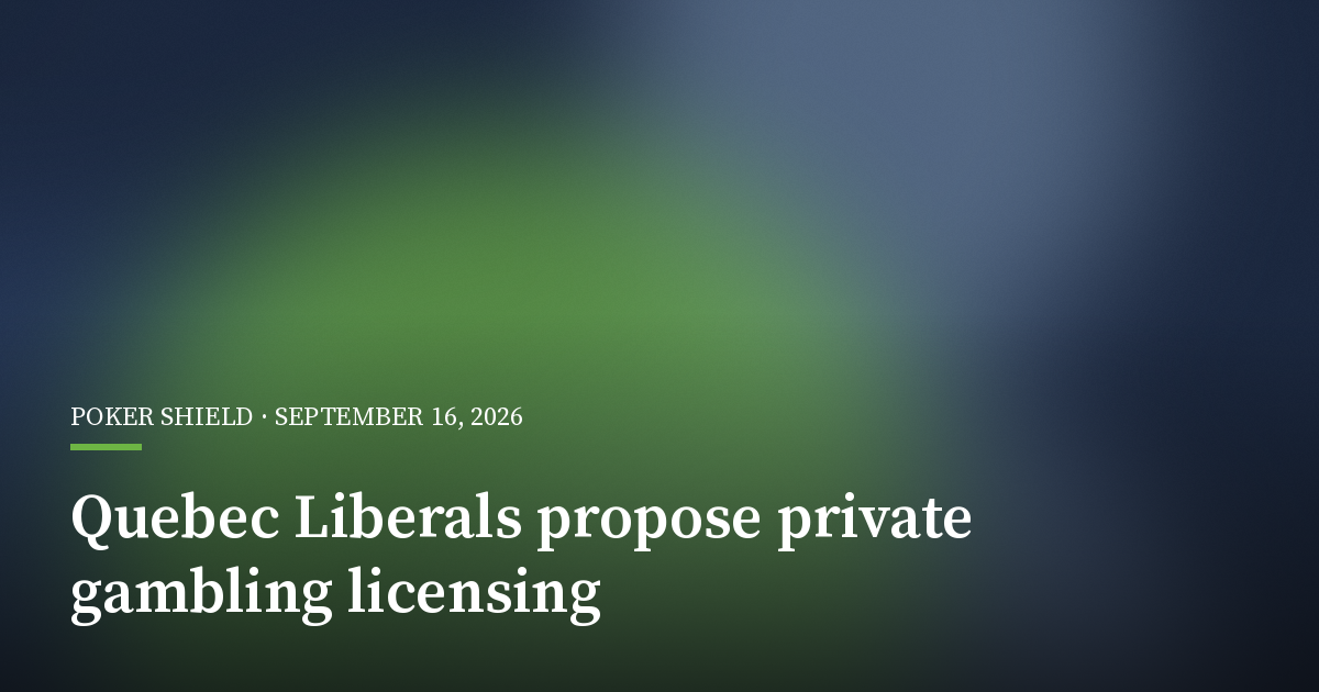 Quebec Liberals Propose Private Online Gambling Licensing